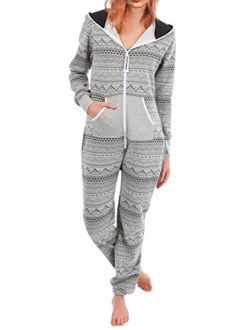 SKYLINEWEARS Women's Ladies Onesie Fashion Printed Playsuit Jumpsuit