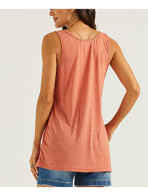 Suzanne Betro Weekend | Rust Lace-Up Swing Tank - Women & Plus