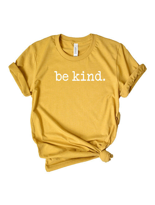 Simply Sage Market | Mustard & White 'Be Kind' Crewneck Tee - Women