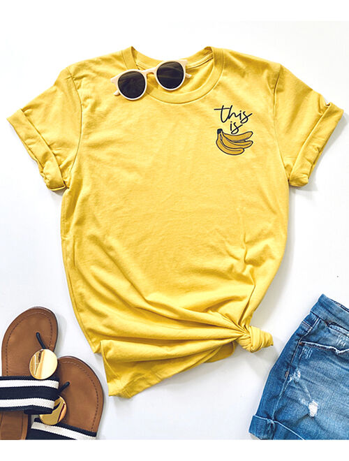 Party On! | Maize Yellow 'This Is Bananas' Boyfriend Tee - Women