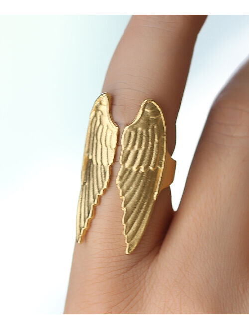 YUSHI | 18k Gold-Plated Angel Wing Ring