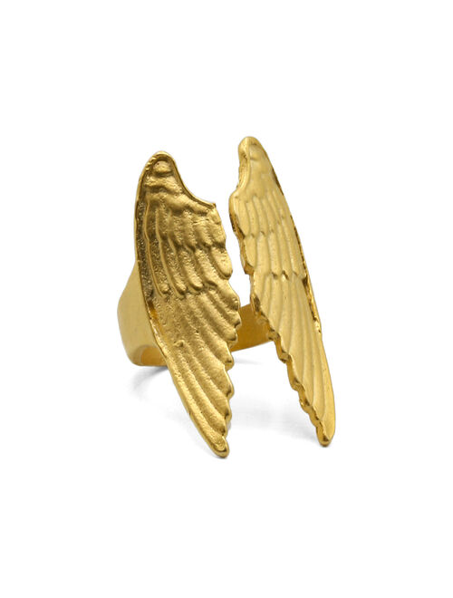 YUSHI | 18k Gold-Plated Angel Wing Ring