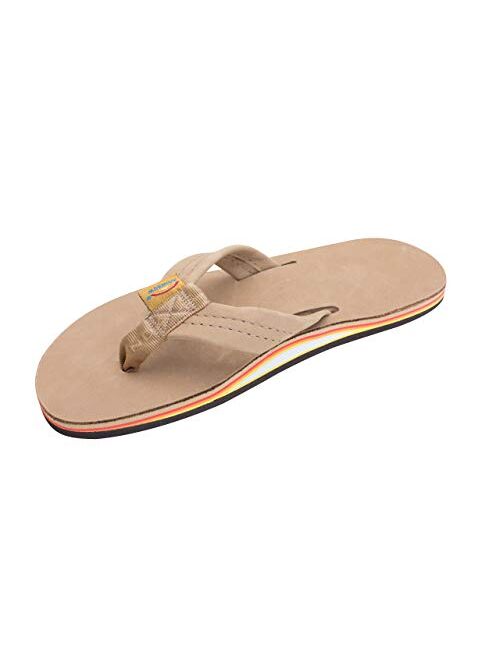 Rainbow Sandals Men's Premier Leather Single Layer Wide Strap with Arch