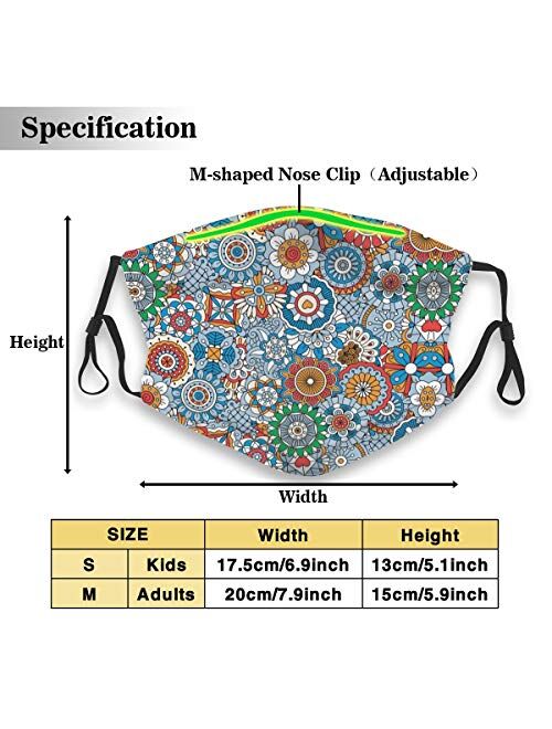 Beautiful Flower Face Neck Gaiter Scarf Custom Half Buff Face Mask Funny Cute Balaclava Bandana Cloth Warmer Black