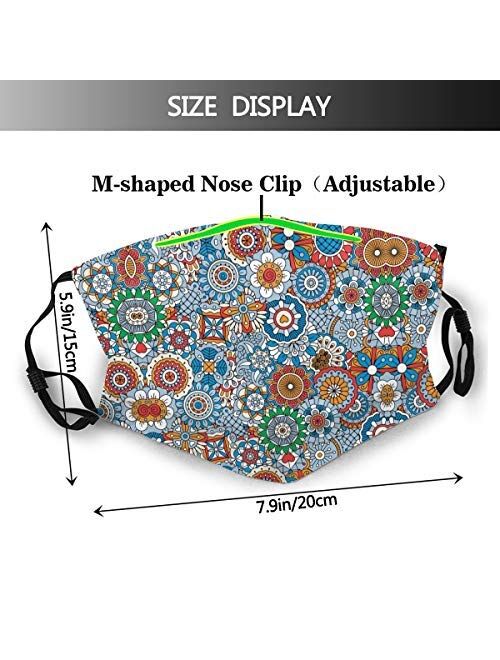 Beautiful Flower Face Neck Gaiter Scarf Custom Half Buff Face Mask Funny Cute Balaclava Bandana Cloth Warmer Black