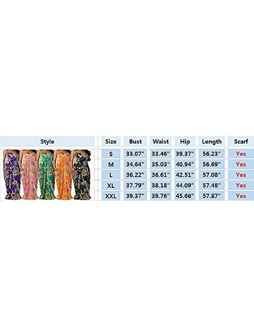 WOOSEN Womens Summer Suspender Maxi Dress Plus Size Striped Printed Sleeveless with Pockets and Belt