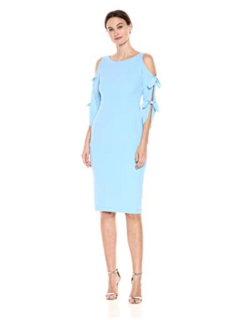 Donna Morgan Women's Tie Sleeve Midi Dress