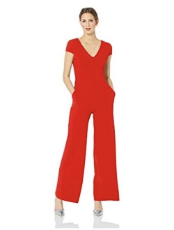 Women's Cap Sleeve V-Neck Jumpsuit