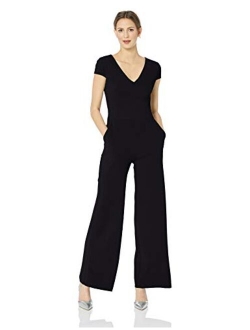 Women's Cap Sleeve V-Neck Jumpsuit