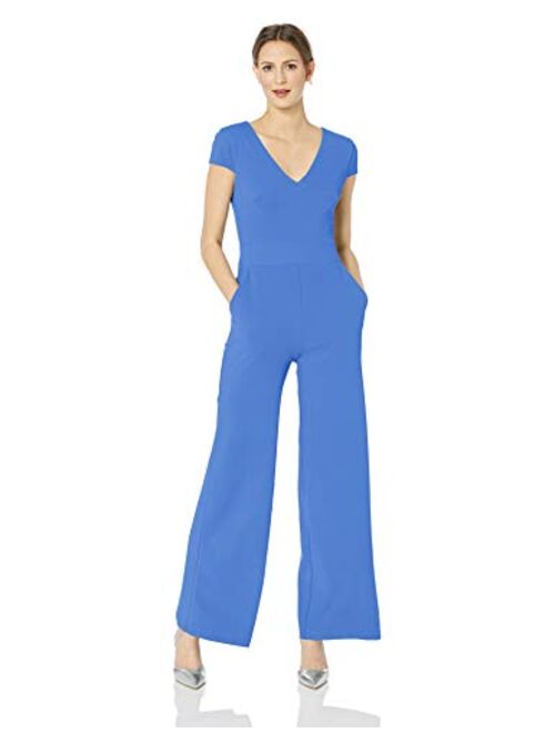 Donna Morgan Women's Cap Sleeve V-Neck Jumpsuit