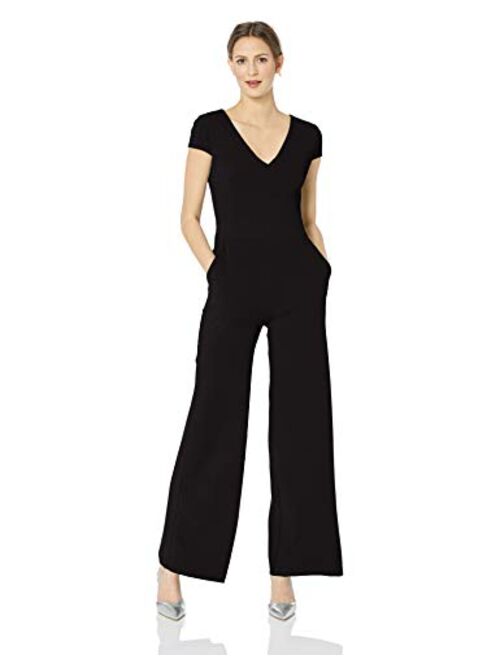 Donna Morgan Women's Cap Sleeve V-Neck Jumpsuit