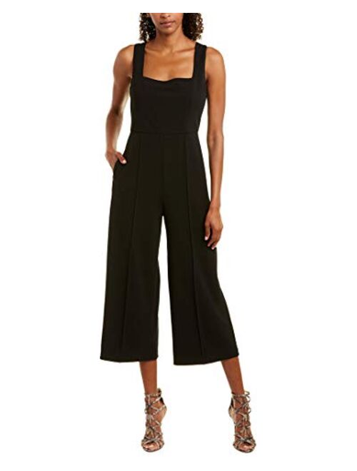 Donna Morgan Women's Square Neck Crepe Sleeveless Cropped Jumpsuit