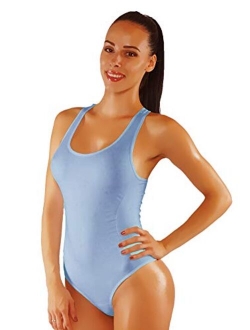 Women's Bodysuit Casual Leotards Sexy Sleeveless Race Back Romper with Snap Crotch