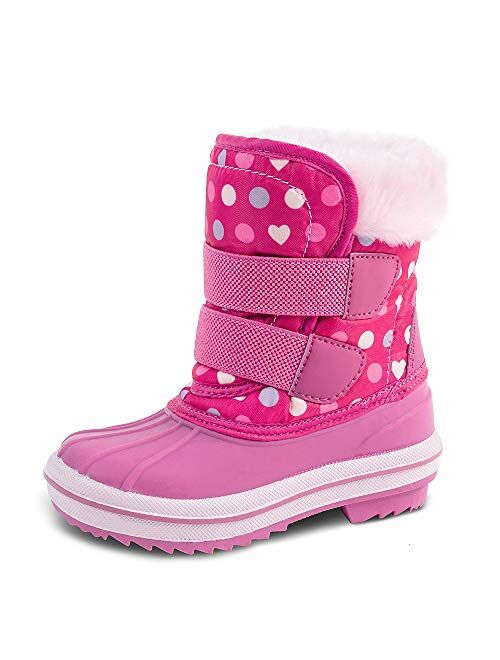 HZSTAY Toddler Waterproof Winter Outdoor Snow Boots(Girls/Little Kids)