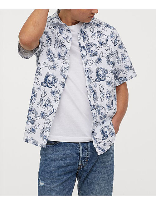 H&M Apparel | White Light Skulls Jack Button-Up - Men