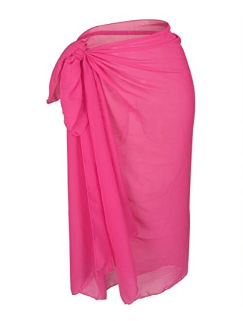 Ypser Women's Chiffon Swimwear Bikini Cover Ups Sarong Swimsuit Wrap Beach Maxi Skirt