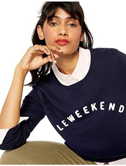 J.Crew Mercantile Women's Long-Sleeve Cotton Le Weekend Graphic Sweater