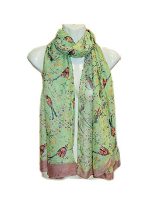 Scarf_tradinginc Floral Dragonfly Bird Pareo Sarong Swimsuite Cover up