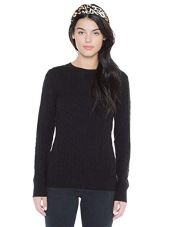 JENNIE LIU J CASHMERE Women's 100% Cashmere Long Sleeve Pullover Crew Neck Sweater
