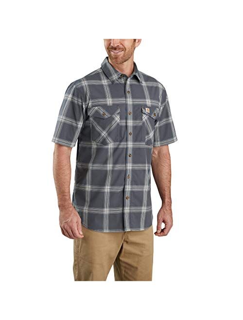 Carhartt Men's Relaxed Fit Short Sleeve Plaid Shirt