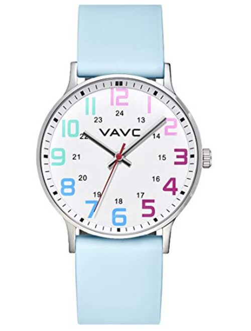 VAVC Nurse Watch for Medical Students,Doctors,Women with Second Hand and 24 Hour. Easy to Read Watch