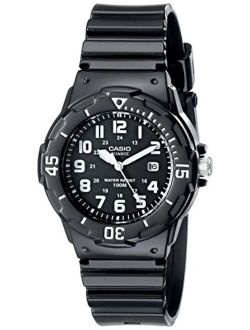 Women's LRW200H-1BVCF Classic Analog Japanese Quartz Black Resin Watch