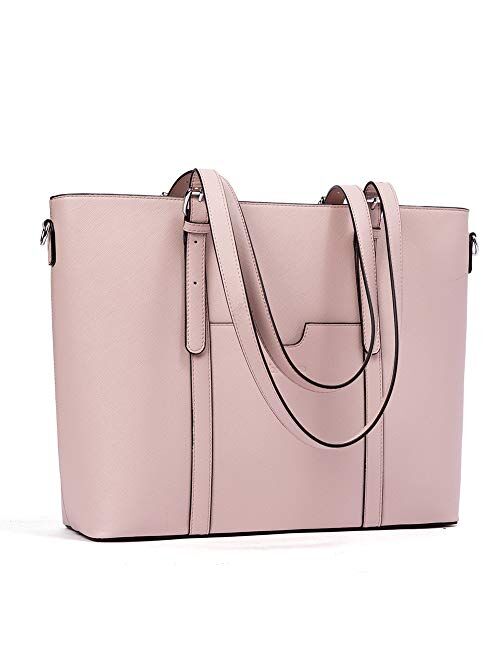 BROMEN Women Briefcase 15.6 inch Laptop Tote Bag Vintage Leather Handbags Shoulder Work Purses