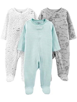 Baby 3-Pack Cotton Footed Sleep and Play