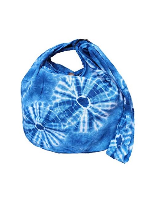 BTP! Tie Dye Sling Crossbody Shoulder Bag Purse Hippie Hobo Cotton Bohemian Colorful Firework