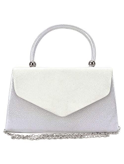 Women's Evening Bag Party Clutches Wedding Purses Cocktail Prom Handbags with Frosted Glittering