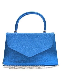 Women's Evening Bag Party Clutches Wedding Purses Cocktail Prom Handbags with Frosted Glittering