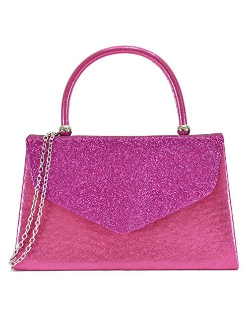 Dasein Women's Evening Bag Party Clutches Wedding Purses Cocktail Prom Handbags with Frosted Glittering