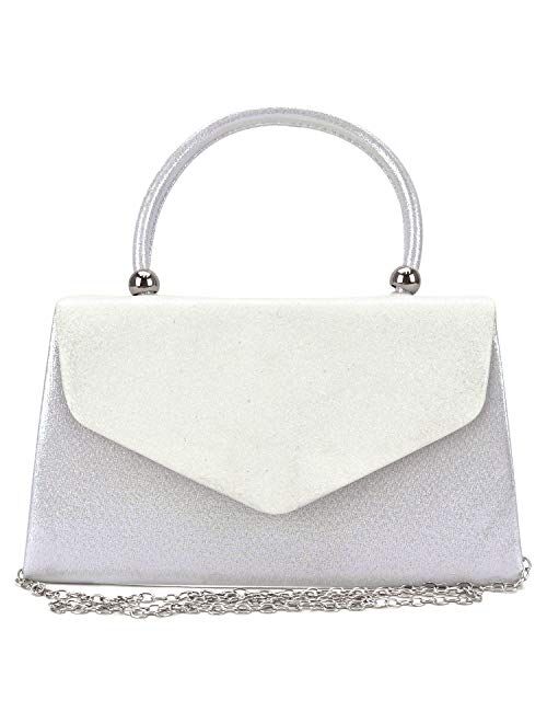 Dasein Women's Evening Bag Party Clutches Wedding Purses Cocktail Prom Handbags with Frosted Glittering