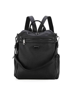 Women Bags Backpack Purse PU Leather Zipper Bags Casual Backpacks Shoulder Bags