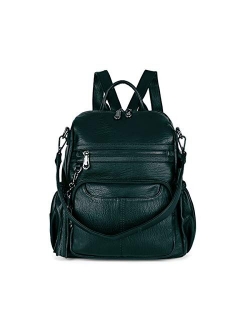 Women Bags Backpack Purse PU Leather Zipper Bags Casual Backpacks Shoulder Bags