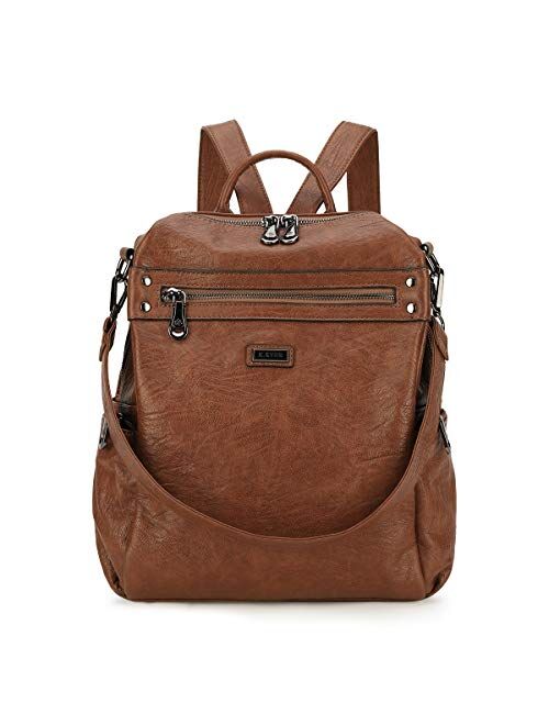 Women Bags Backpack Purse PU Leather Zipper Bags Casual Backpacks Shoulder Bags