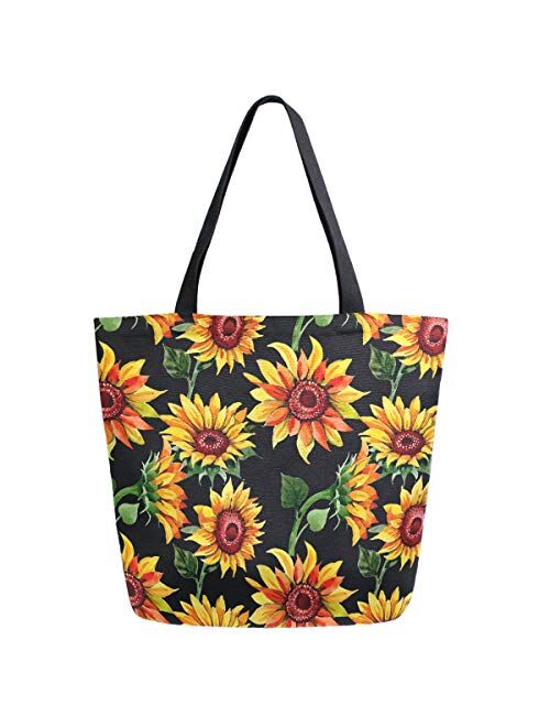 ZzWwR Stylish Fun Pattern Extra Large Shoulder Tote Bag for Beach Travel Weekender Gym Grocery Shopping