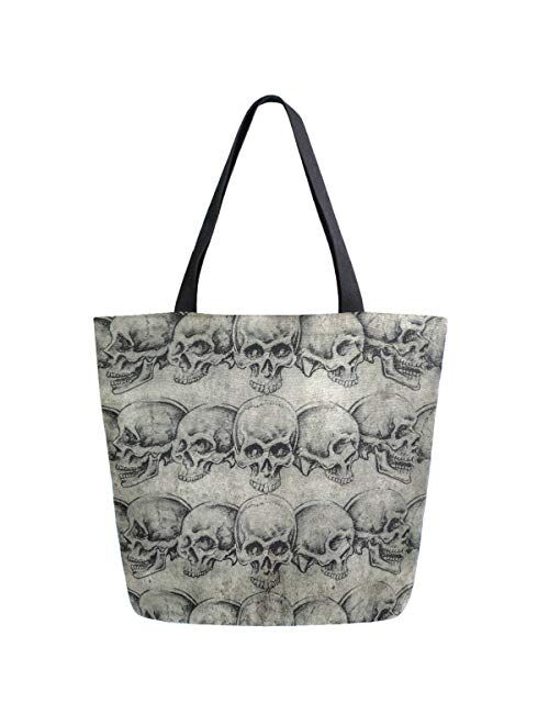 ZzWwR Stylish Fun Pattern Extra Large Shoulder Tote Bag for Beach Travel Weekender Gym Grocery Shopping