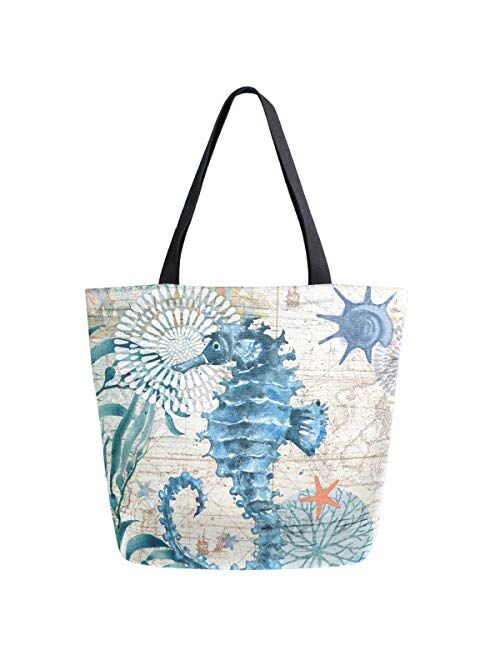 ZzWwR Stylish Fun Pattern Extra Large Shoulder Tote Bag for Beach Travel Weekender Gym Grocery Shopping