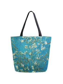 ZzWwR Stylish Print Extra Large Shoulder Tote Bag for Beach Travel Weekender Gym Grocery Shopping