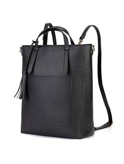 Tote Bag Convertible Backpack for Women Vegan Leather Handbag Multifuction Shoulder Bag