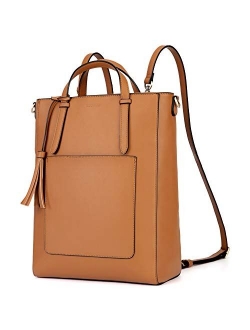 Tote Bag Convertible Backpack for Women Vegan Leather Handbag Multifuction Shoulder Bag