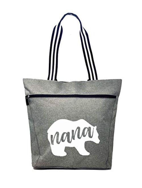 Large Zippered Tote Bags with Pockets for Grandma - Perfect Gifts