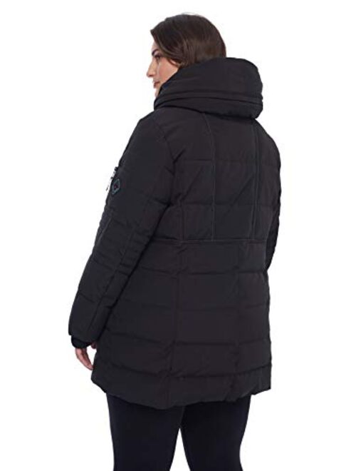 Alpine North Women's Plus Size Vegan Down Mid-Length Parka Coat