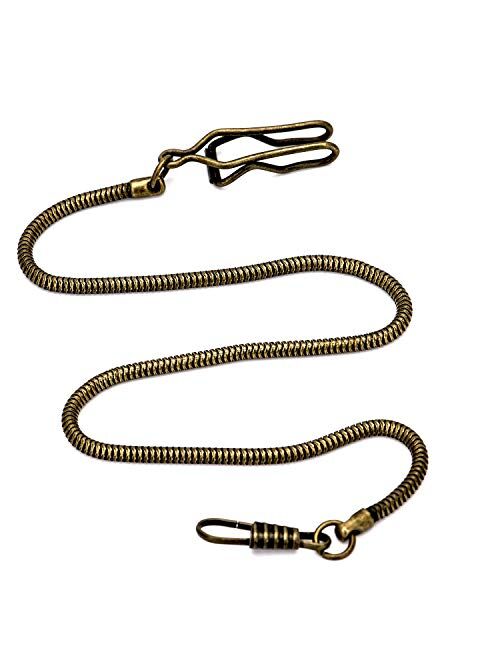 Clip Pocket Watch Chain - BOSHIYA Vintage Metal Alloy Pocket Vest Chain