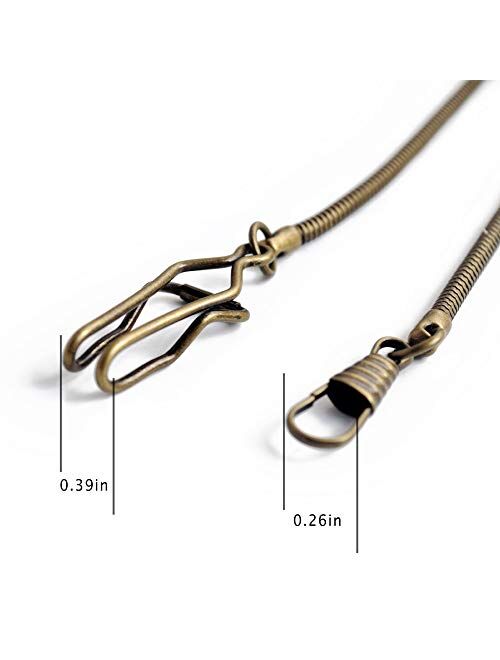 Clip Pocket Watch Chain - BOSHIYA Vintage Metal Alloy Pocket Vest Chain