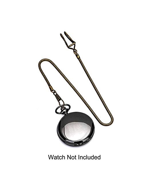 Clip Pocket Watch Chain - BOSHIYA Vintage Metal Alloy Pocket Vest Chain