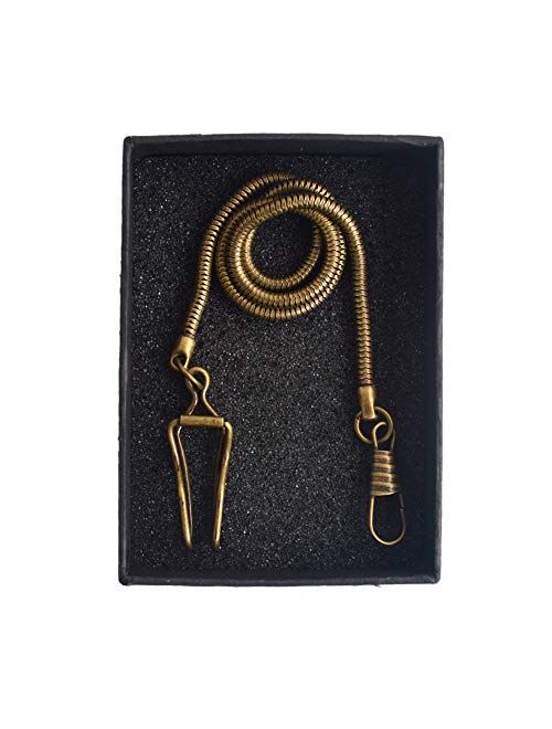 Clip Pocket Watch Chain - BOSHIYA Vintage Metal Alloy Pocket Vest Chain