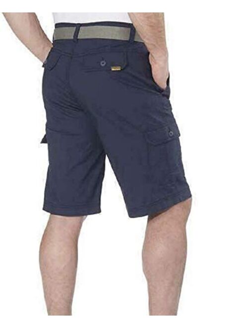 Wear First Stretch Belted Cargo Shorts - Blue Nights - Navy