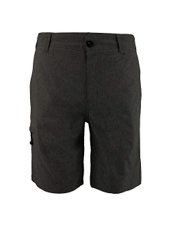 Mens Amphibian Hybrid Shorts Flat Front Chino Golf Short Pants Athletic Casual Board Shorts/Walk Short